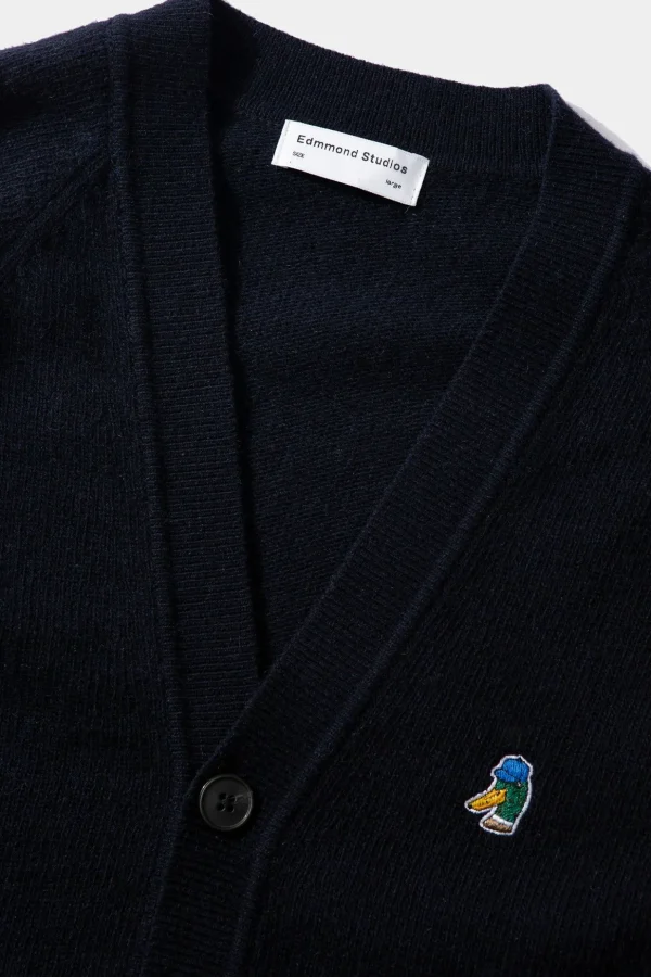 Clearance Edmmond Studios Special Duck Cardigan Plain Navy