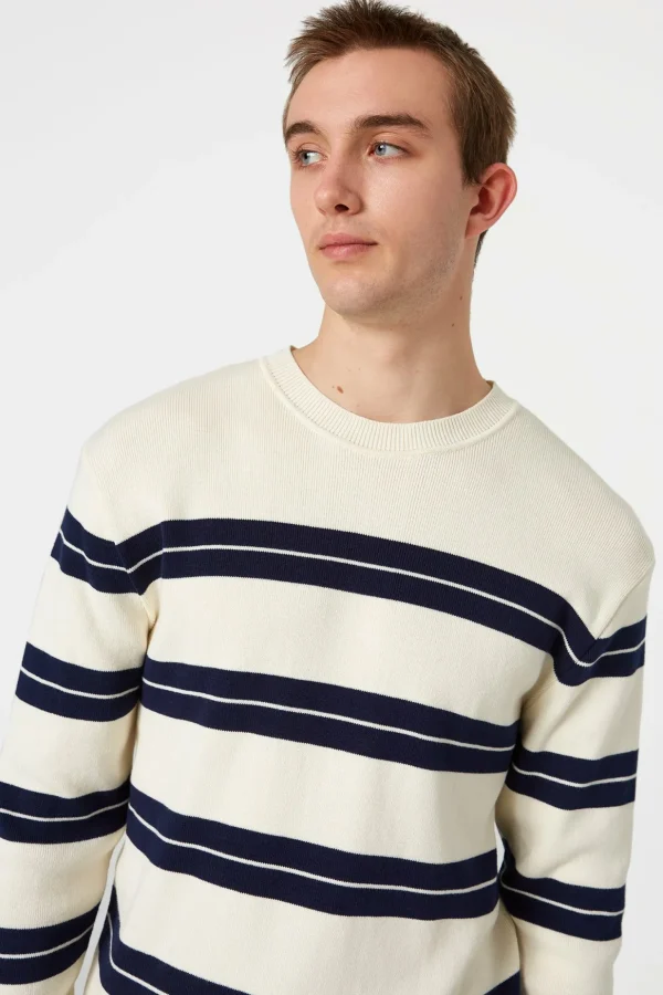 Best Edmmond Studios Striped Sweater Plain Beige