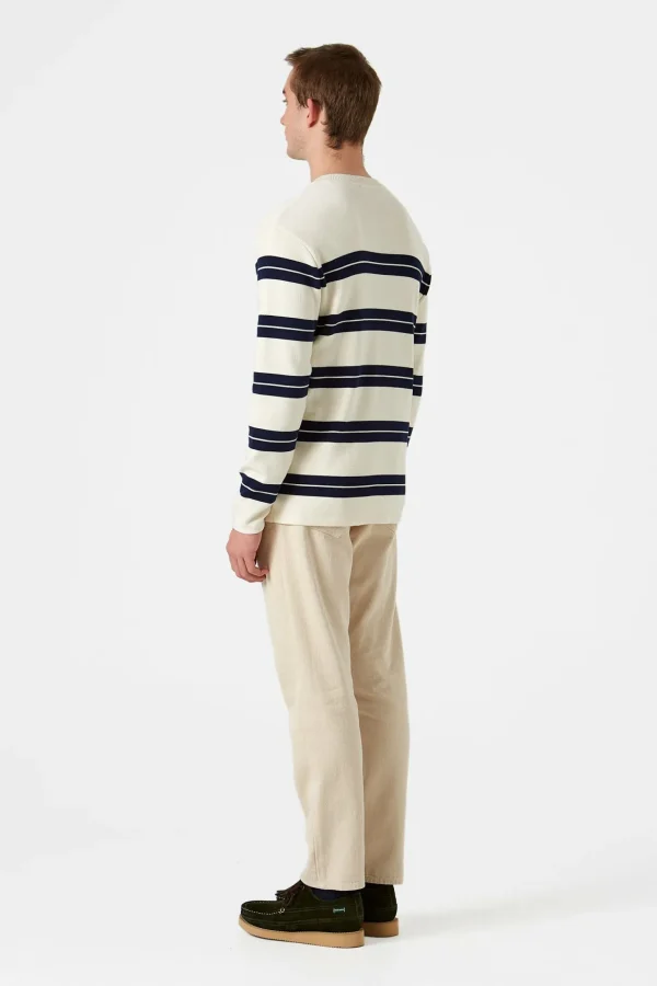 Best Edmmond Studios Striped Sweater Plain Beige