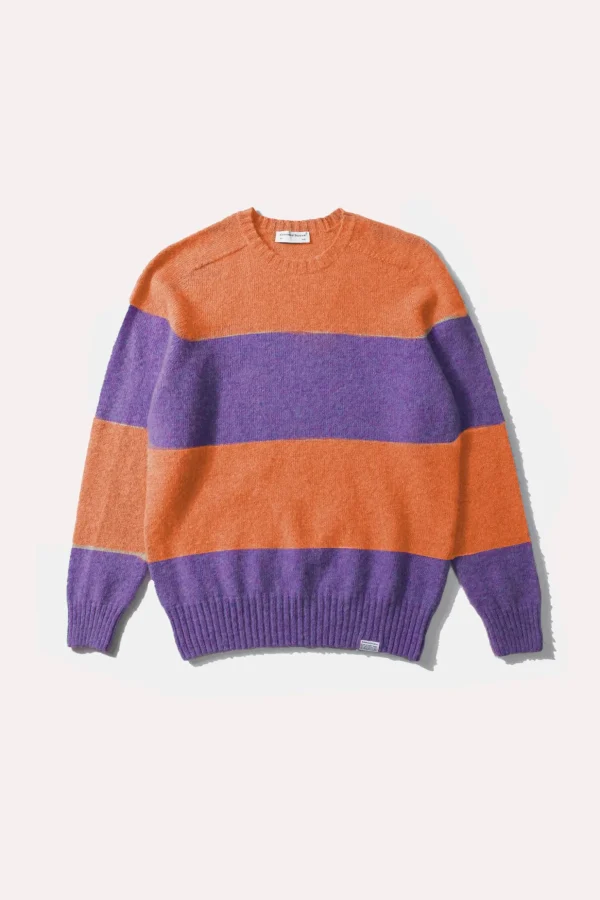 Discount Edmmond Studios Stripes Sweater Plain Orange