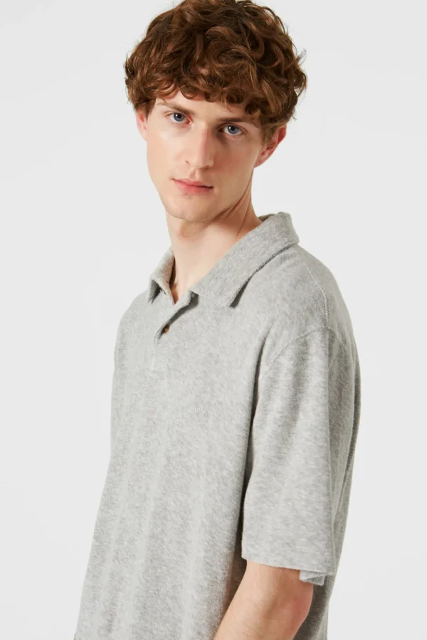 Flash Sale Edmmond Studios Terry Polo Plain Grey Melange