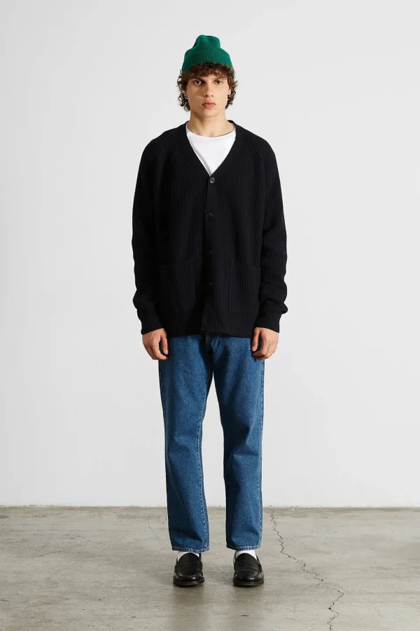 New Edmmond Studios Upper Cardigan Plain Navy