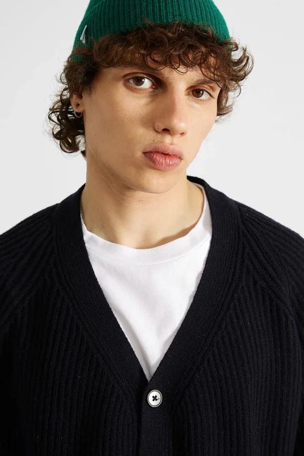 New Edmmond Studios Upper Cardigan Plain Navy