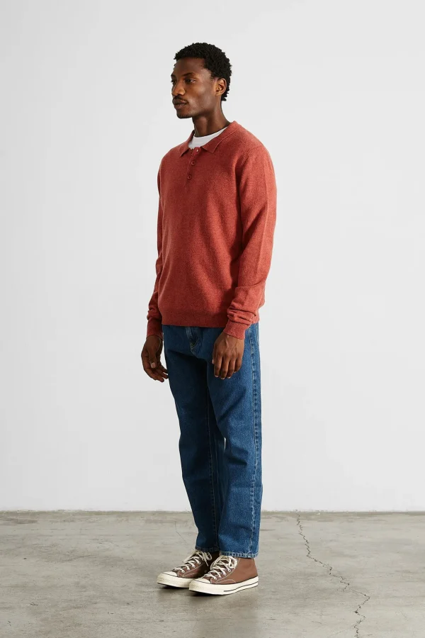 Sale Edmmond Studios Wool Polo Plain Copper