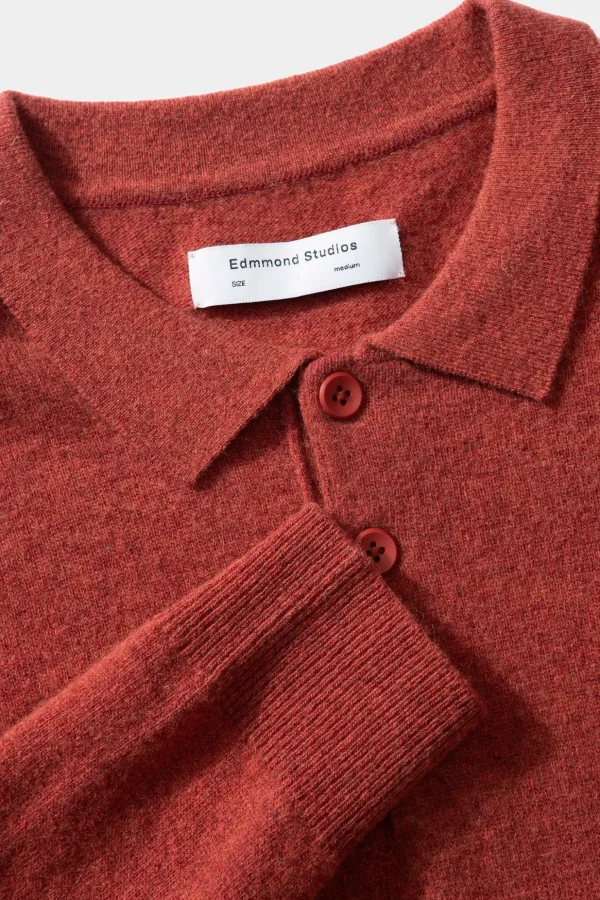 Sale Edmmond Studios Wool Polo Plain Copper