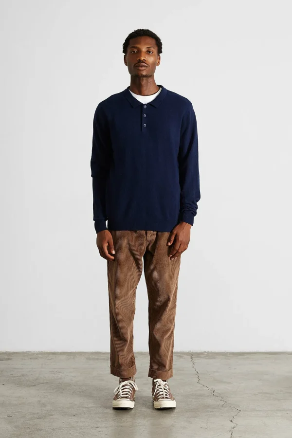 Best Sale Edmmond Studios Wool Polo Plain Navy