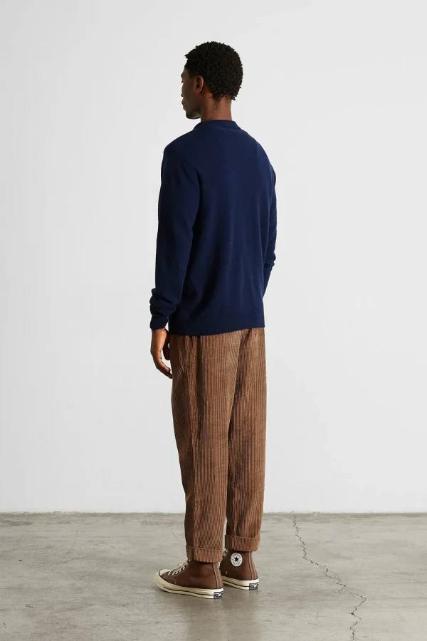 Best Sale Edmmond Studios Wool Polo Plain Navy
